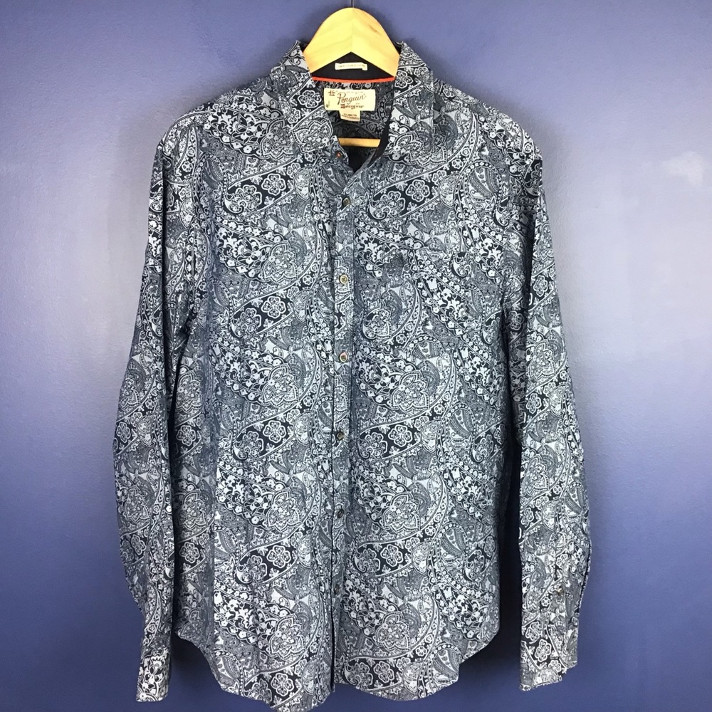 Penguin Heritage Slim Fit Paisley Shirt